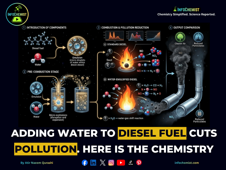 Adding Water to Diesel Fuel Cuts Pollution. Here Is the Chemistry